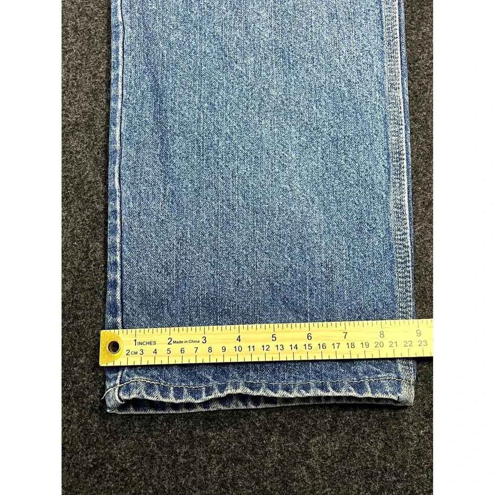 Dickies Carpenter Jeans Men 35x29 Blue Denim Logo Mid Rise Straight Leg Workwear